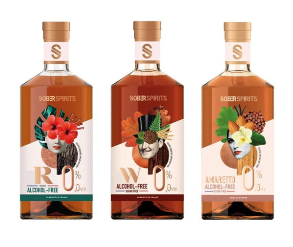 Box Degustazione 0.0% “Soul of the Cask” – 3 Distillati Analcolici Invecchiati - Whisky, Rum, Amaretto